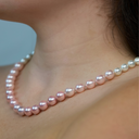 Menina Pink Ombre Pearl Necklace Model Photo.webp