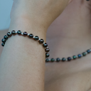 Arnolfini Black Pearl Bracelet Model Photo.webp