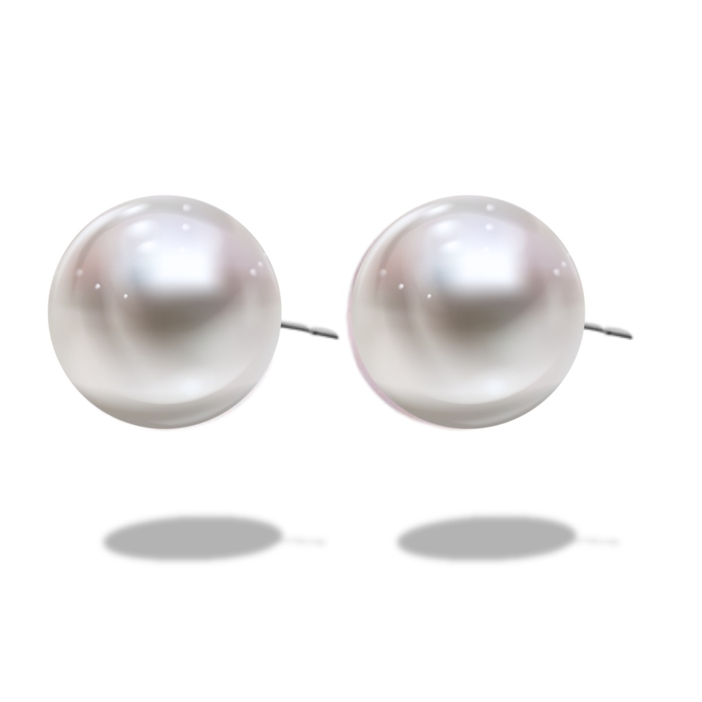 White Pearls Studs 6mm*