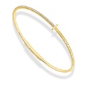 Diamonds & Gold Flexible Bracelet 