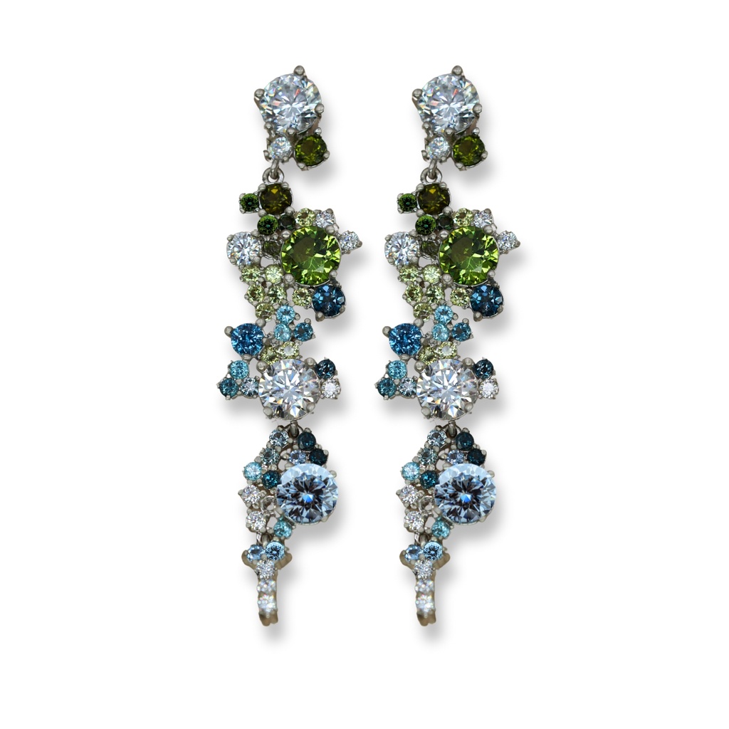 Topaz & Tourmaline Earrings