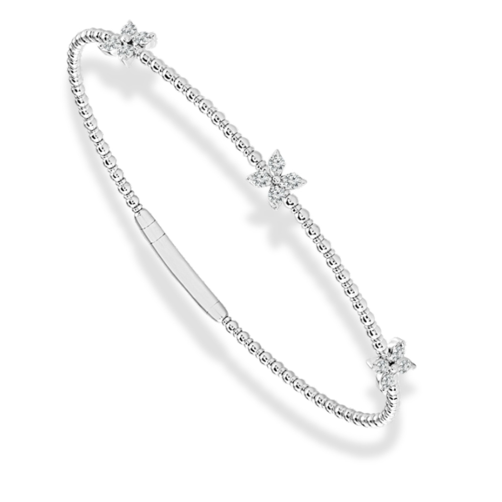 White Gold Flexible Bracelet 