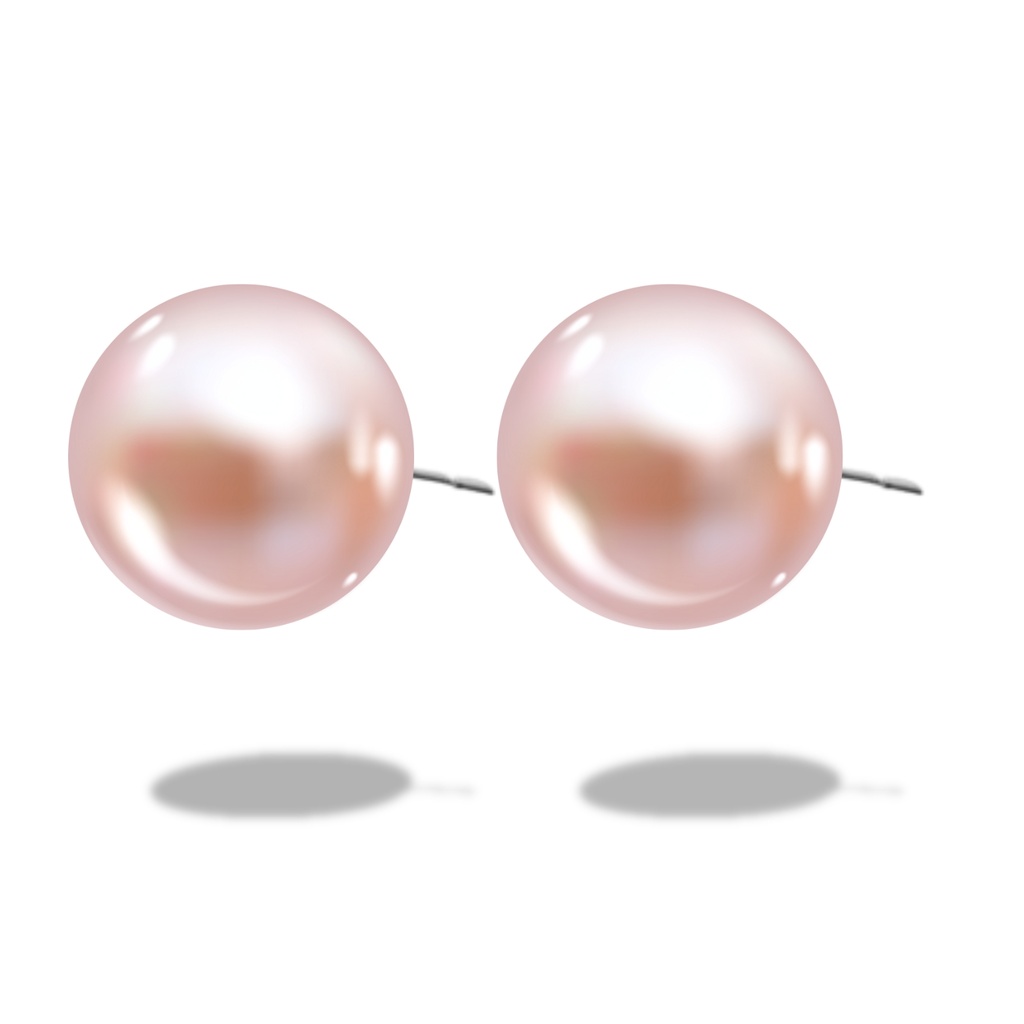 Pink Pearls Studs 6mm