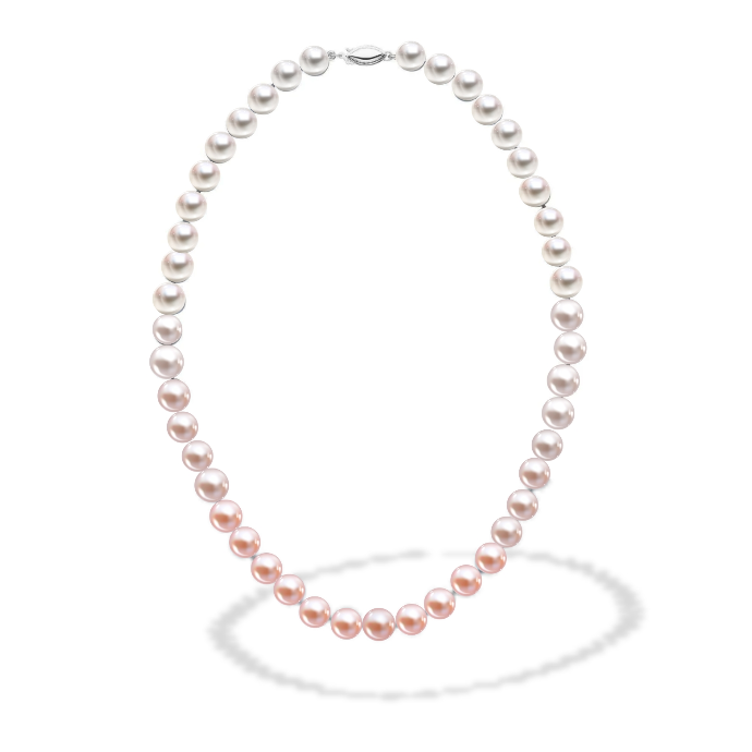 Pink Ombre Pearl Necklace *