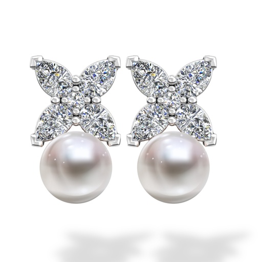 Diamond &  Pearl Earrings